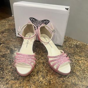 Marc Defang, Size 7, Gently Used, Pink Embellished Pumps. Smoke Free Home